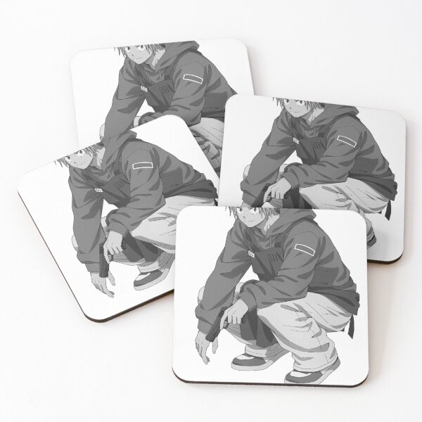 Item preview,  Cool Anime Blonde Character Squatting – Street-Style Art designed and sold by TeeMoods.