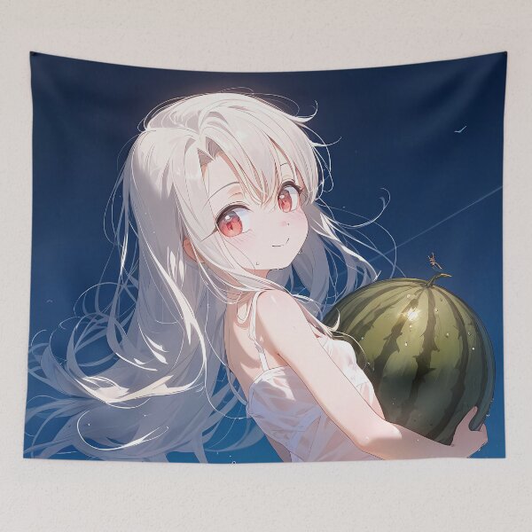 Item preview, Illyasviel von Einzbern Fate Stay Night Anime Summer Sky Glow designed and sold by Raslbazola.
