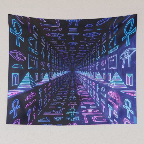 Item preview, 3D Perspectives, Cyberpunk Egyptian Hieroglyphics, Symmetrical Textures (image size 8320x12480) designed and sold by Digital-Davinci.