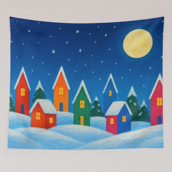 Item preview, Winter village under moonlight magic designed and sold by Sigtrix.
