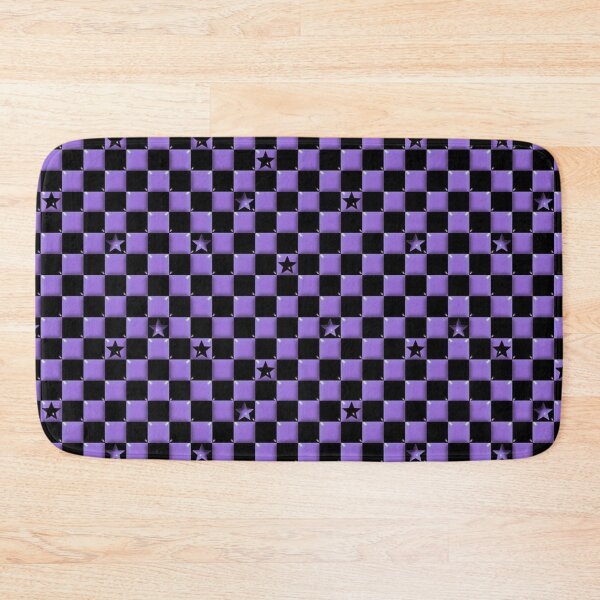 Item preview, Y2K Purple Checker Stars – Emo Goth Scene Pattern designed and sold by bunnyreeaa.