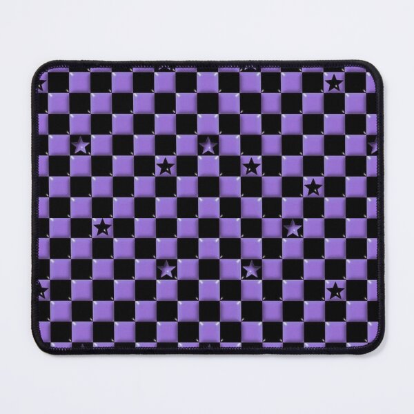 Item preview, Y2K Purple Checker Stars – Emo Goth Scene Pattern designed and sold by bunnyreeaa.