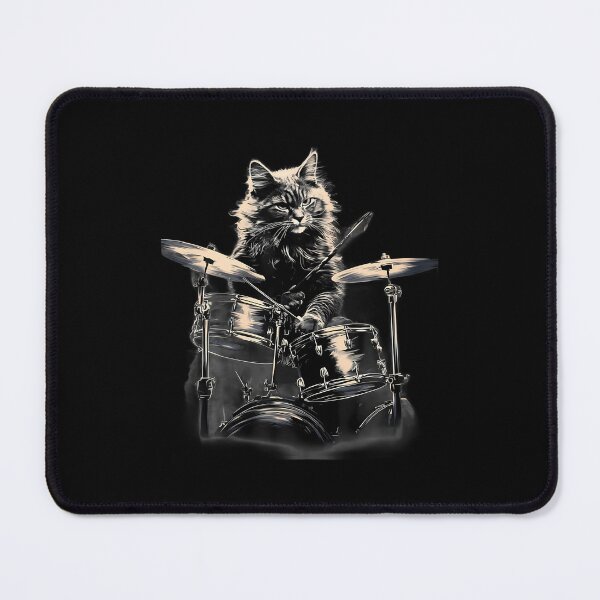 Item preview, Cat Playing Drums I Cat Music designed and sold by GeorgeneCharlo.