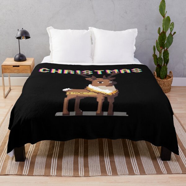 Item preview, Merry Christmas Retro 8bit Gamer Pixel Art reindeer designed and sold by Carley Peter.