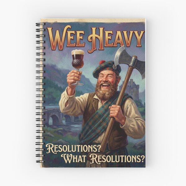 Item preview, WEE HEAVY RESOLUTIONS WHAT RESOLUTIONS Vintage 1950s Scottish Highland Poster designed and sold by Cozy-Old-Pub.
