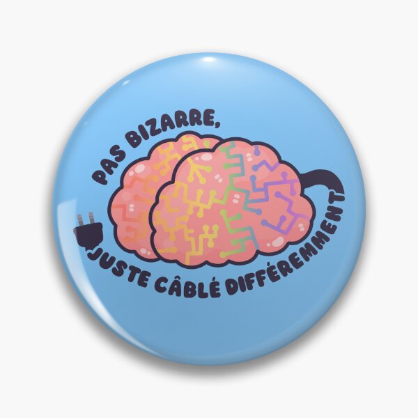 Item preview, Illustration: Brain "Not weird, Just wired differently" - Rainbow Neural Circuits - Neurodiversity Art (ADHD, ASD, Giftedness...) designed and sold by Psycho - Mental Health Awareness.