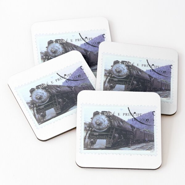 Item preview, S Tome Africa Train Railway Vintage Postage Stamp designed and sold by red-amber65.