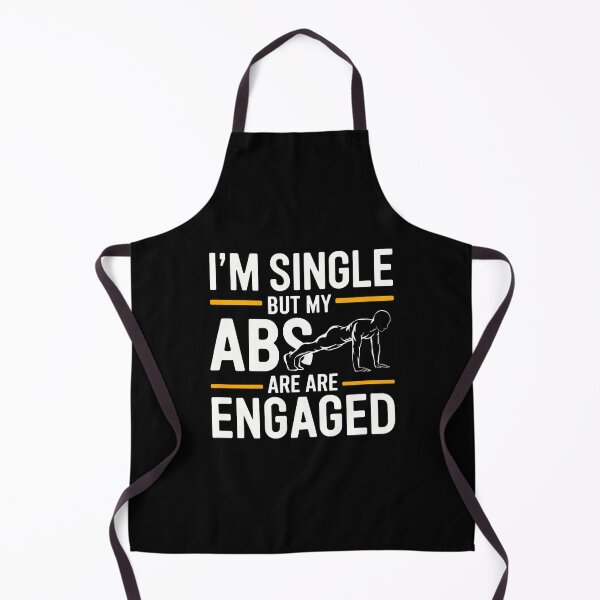 Item preview, I'M Single But My Abs Are Engaged Funny Yoga Gym Workout designed and sold by JosephineEdith1.