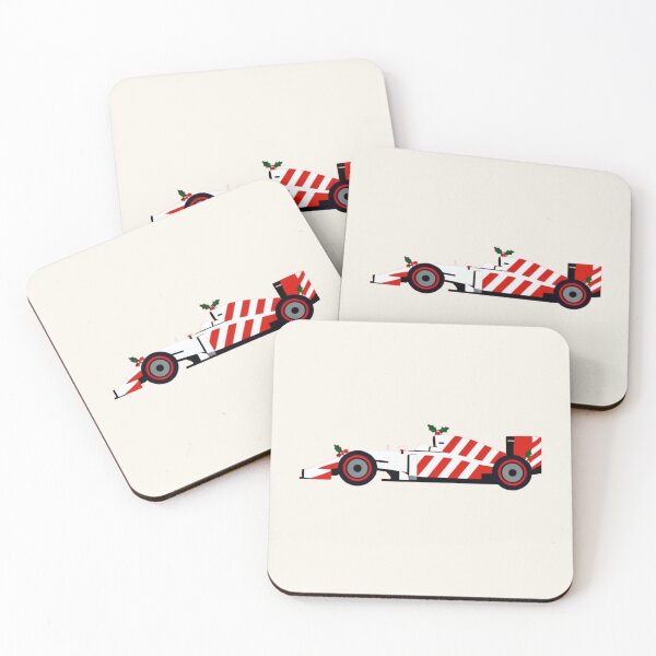 Item preview, Candy Cane F1 Car – Christmas Peppermint Racing Holiday Design designed and sold by MuseAI.