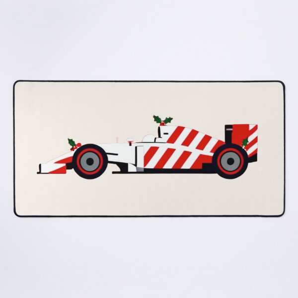 Item preview, Candy Cane F1 Car – Christmas Peppermint Racing Holiday Design designed and sold by MuseAI.