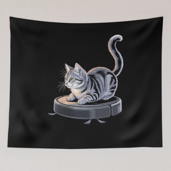 Item preview, Cute Cat Robot Vacuum Cleaner designed and sold by MooonTees.