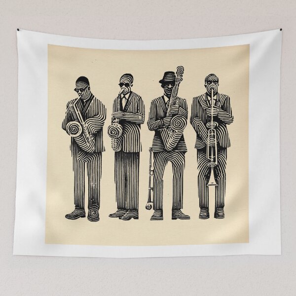 Item preview, Jazz Quartet in Monochrome designed and sold by lautir.
