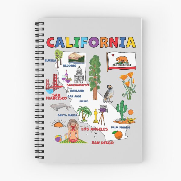 Item preview, California Dreamin' - Vibrant Illustrated Map of the Golden State designed and sold by mashmosh.