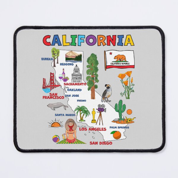 Item preview, California Dreamin' - Vibrant Illustrated Map of the Golden State designed and sold by mashmosh.