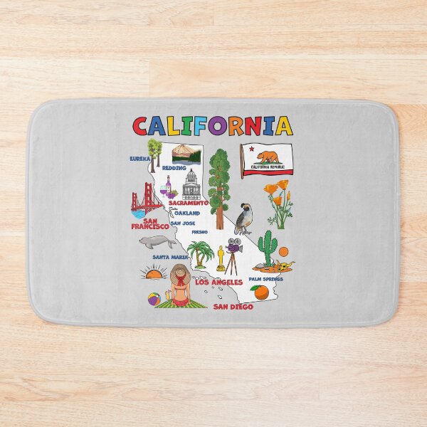 Item preview, California Dreamin' - Vibrant Illustrated Map of the Golden State designed and sold by mashmosh.