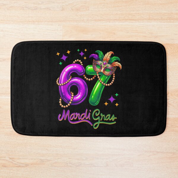 Aperçu de l'œuvre Fête amusante et festive du Mardi Gras : ballons, perles, masque, mème 67 créée et vendue par Stephenbaile.
