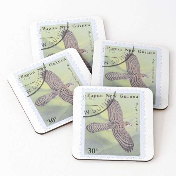 Item preview, Doria Goshawk Papua New Guinea Vintage Postage Stamp designed and sold by red-amber65.