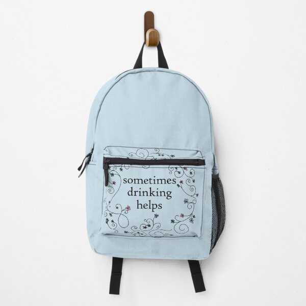 Item preview, Sometimes Drinking Helps Floral Funny Quotes designed and sold by ellenhenry.