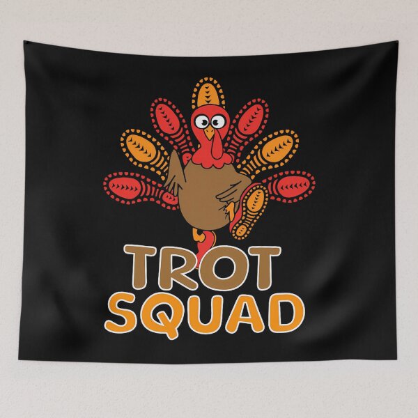 Item preview, Gobble Happy Thanksgiving Fall Trot Squad 80s Cute designed and sold by CalvinVanAuken.