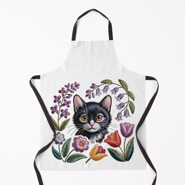 Item preview, embroidered black cat designed and sold by jkrphoto.