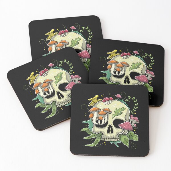 Item preview, Mushroom Skull Skeleton Cottagecore Aesthetic Goblincore designed and sold by LauraLydiaa.