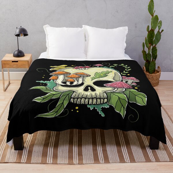 Item preview, Mushroom Skull Skeleton Cottagecore Aesthetic Goblincore designed and sold by LauraLydiaa.