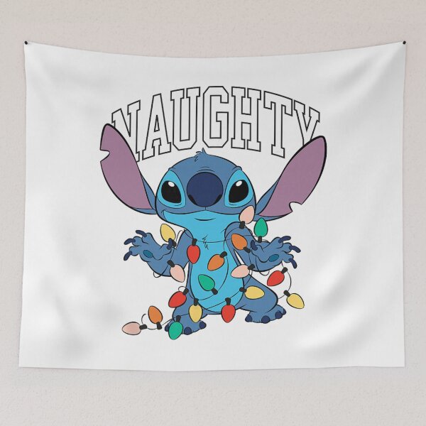Item preview, Stitch Christmas Naughty Boy with Xmas Lights designed and sold by roofvirgeli.