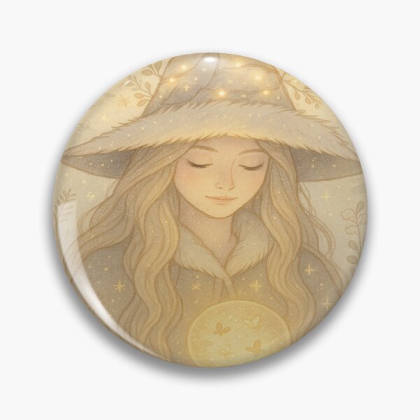 Item preview, Winter Witch of Light – Cozy Magical Christmas Illustration designed and sold by jolille.