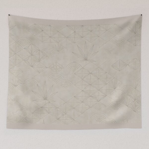 Item preview, Geometric Nature Pattern Turtle Shell Waves Leaves Design designed and sold by SplashTastic.