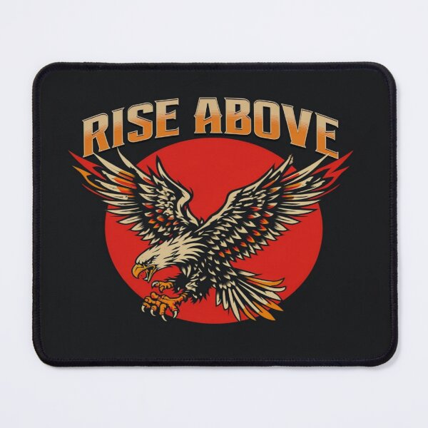 Item preview, Rise Above Eagle Art – Bold Red Circle Background, Fierce Wings Spread, Inspirational Flight Design designed and sold by Bright Nest Studio.