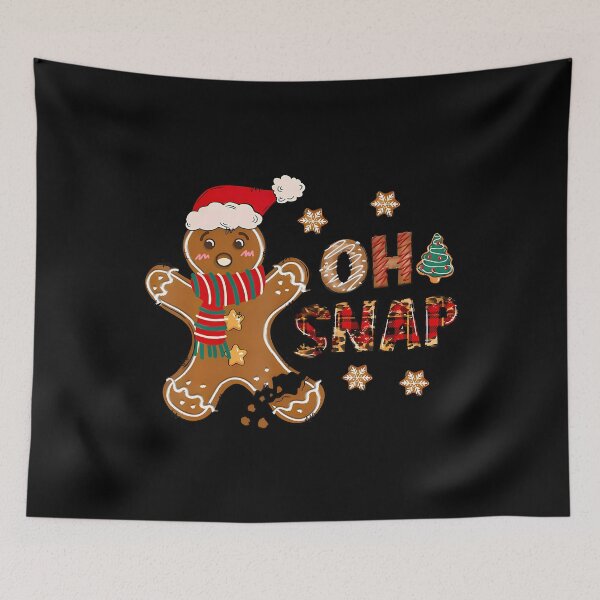 Item preview, Oh Snap Gingerbread Man Merry Christmas Xmas 	s Holiday designed and sold by LauraLydiaa.