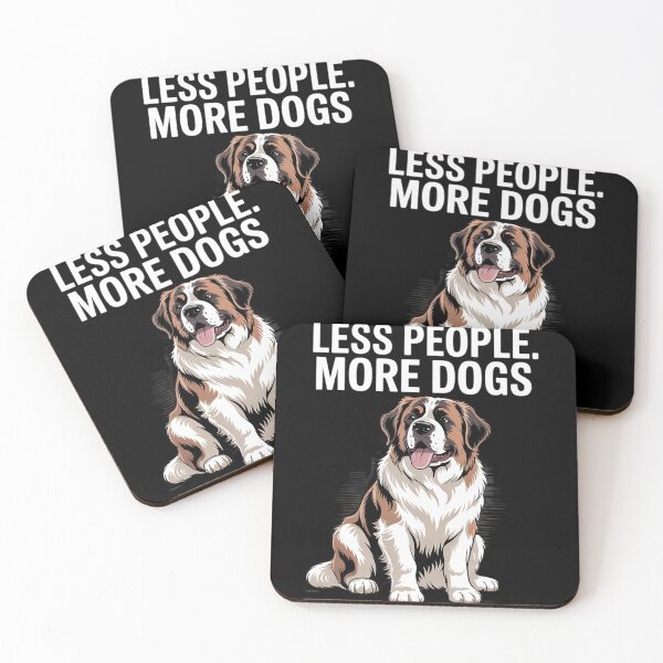 Item preview, Less People More Dogs St. Bernard Funny Introvert  designed and sold by RuthGAArt.