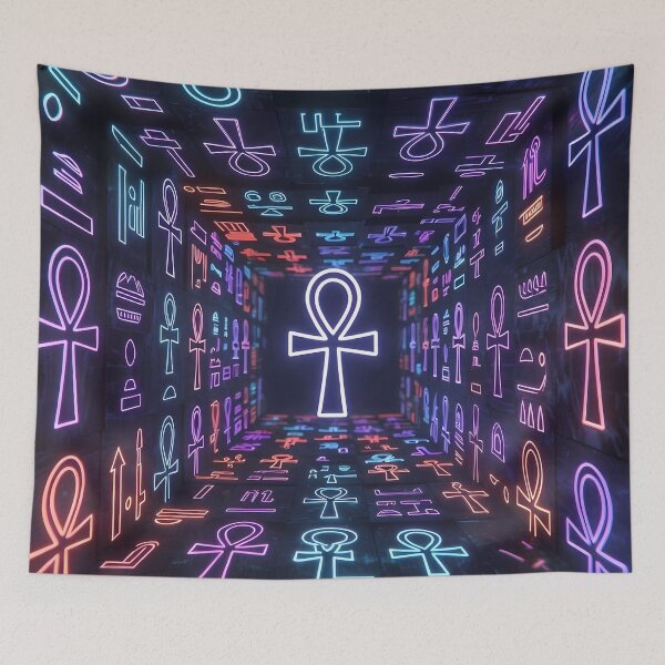 Item preview, 3D Perspectives, Cyberpunk Egyptian Hieroglyphics, Symmetrical Textures (image size 8320x12480) designed and sold by Digital-Davinci.