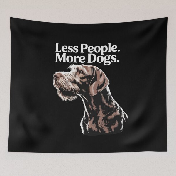 Item preview, Less People More Dogs Wirehaired Pointing Griffon Funny  designed and sold by RuthGAArt.