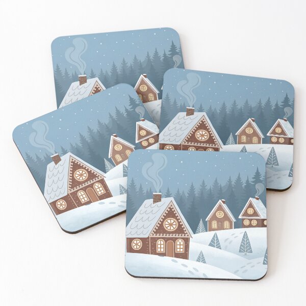 Item preview, Minimalist Nordic-style gingerbread houses designed and sold by Bionson Art.