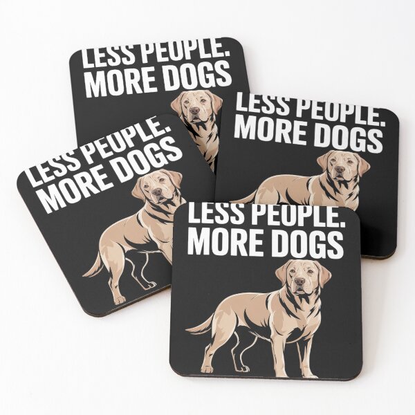 Item preview, Less People More Dogs Yellow Labrador Retriever Funny  designed and sold by RuthGAArt.