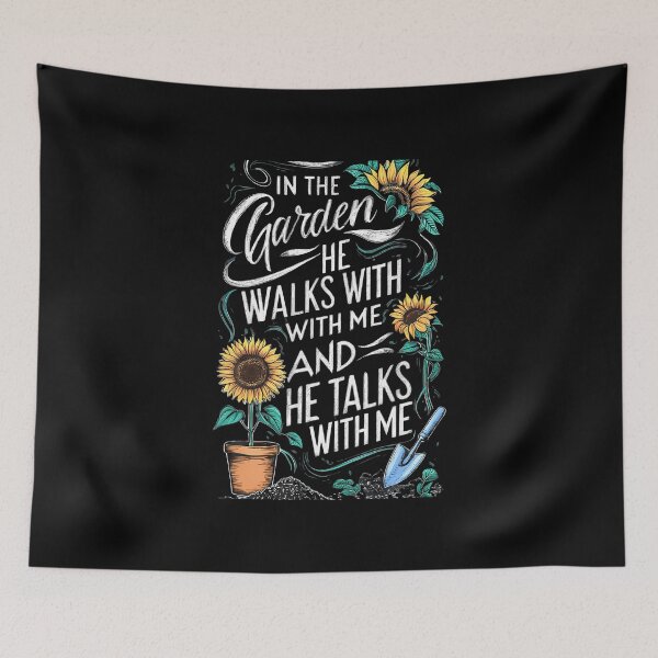 Item preview, In The Garden He Walks With Me And He Talks With Me Funny designed and sold by KathleenEliza.
