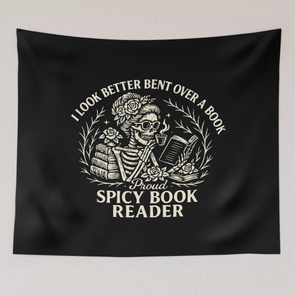 Item preview, Funny Spicy Book Reader Lover Skeleton Reading Books designed and sold by MindyMarianela.