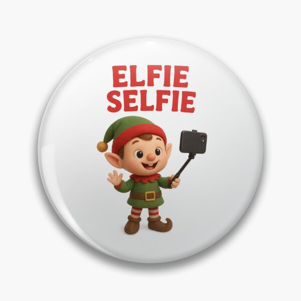 Item preview, Cute Elf Taking A Selfie - Elfie Selfie | Kawaii Fun Christmas Art designed and sold by Moons Studio.