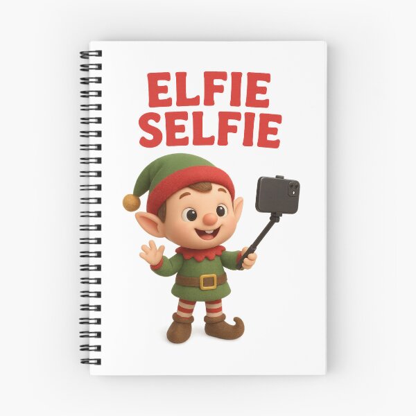 Item preview, Cute Elf Taking A Selfie - Elfie Selfie | Kawaii Fun Christmas Art designed and sold by Moons Studio.