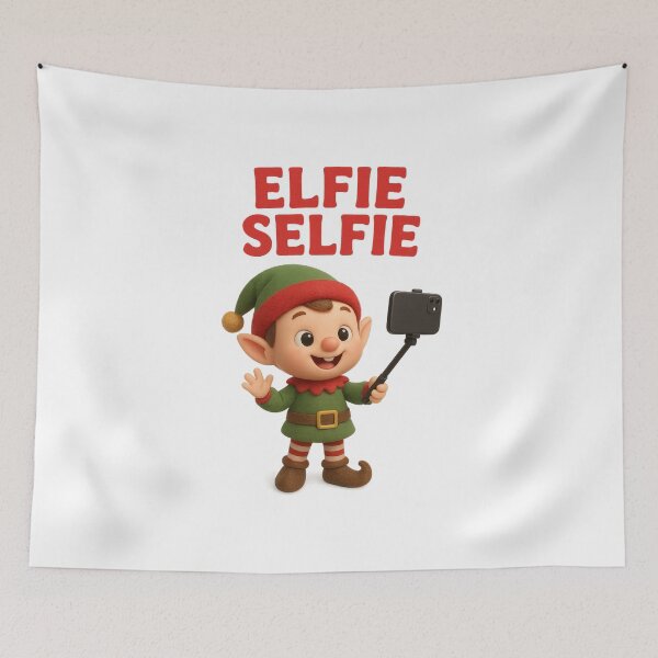 Item preview, Cute Elf Taking A Selfie - Elfie Selfie | Kawaii Fun Christmas Art designed and sold by Moons Studio.