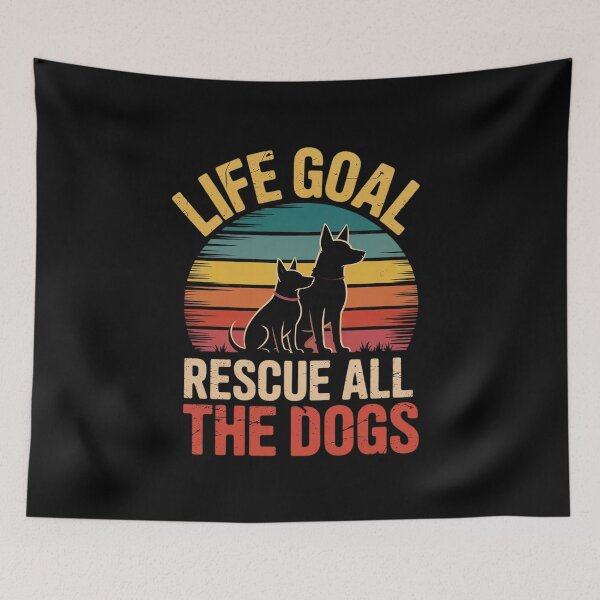 Item preview, Life Goal Rescue All The Dogs Dog Rescuing Puppy designed and sold by RuthGAArt.