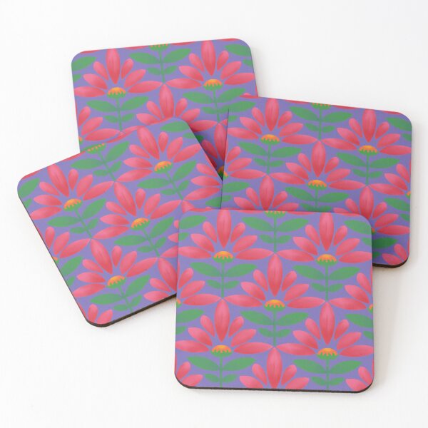 Item preview, Retro Flower Pattern designed and sold by Coastal Garden Design Studio.