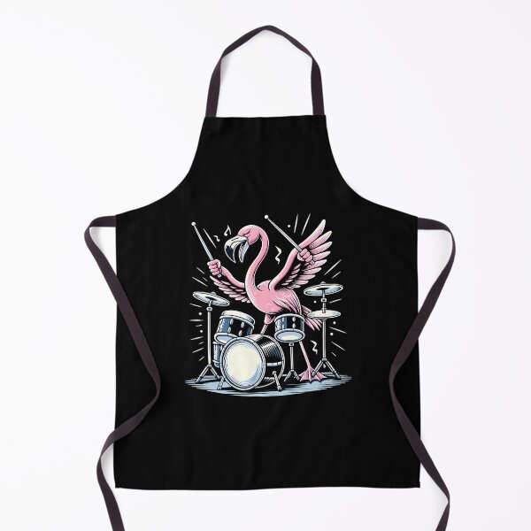 Item preview, Drummer Flamingo Drumming Player Playing Drums Drumset designed and sold by MyraLorri.