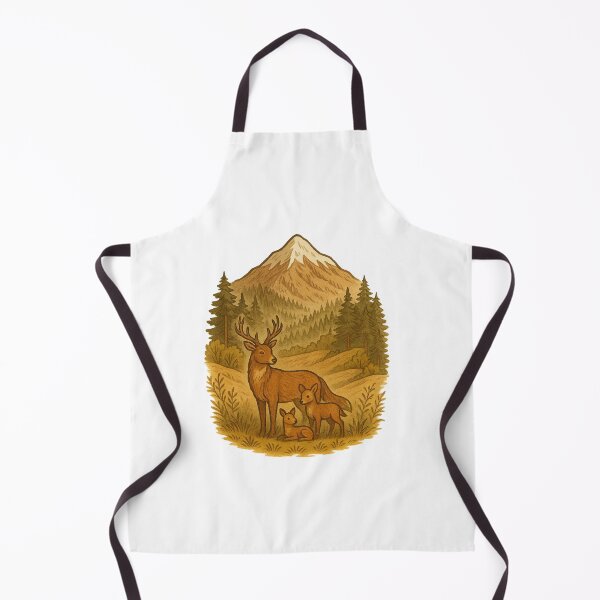 Item preview, Mountain Deer Family – Natural Wildlife Art designed and sold by kimkosovo.
