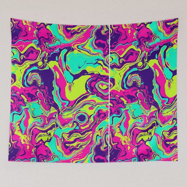 Item preview, Maximalist Neon Swirl Statement Art designed and sold by sjnawiti.