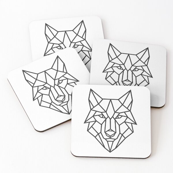 Item preview, Geometric Wolf Head Line Art designed and sold by Napini.