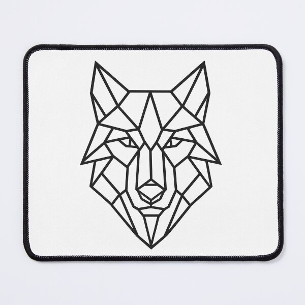 Item preview, Geometric Wolf Head Line Art designed and sold by Napini.