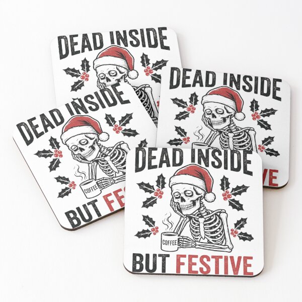 Item preview, Dead Inside But Festive Funny Skeleton Christmas designed and sold by BKPrintDesing.