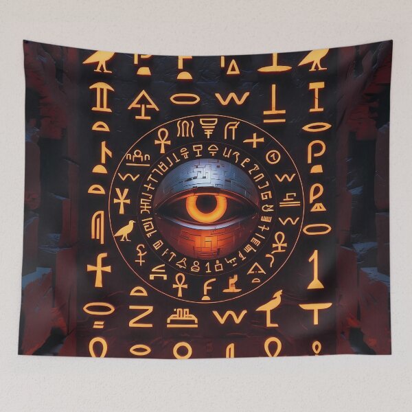 Item preview, 3D Perspectives, Cyberpunk Egyptian Hieroglyphics, Symmetrical Textures (image size 8320x12480) designed and sold by Digital-Davinci.